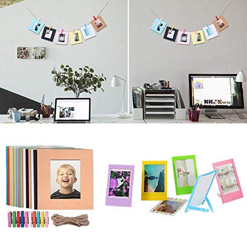 Katia Instant Camera Accessories Bundle Compatible for Fujifilm Instax Mini 9 / Mini 8+ / Mini 8 Instant Film Camera. Includes Camera Case, Album, Frame, Stickers, Strap,etc - White