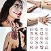 A-Lighting 20 Sheets Small Halloween Temporary Tattoos Stickers for Women and Men with Fake Wound Blood Injury Vampire Zombie Stickers Decorations for Party Costume Makeup