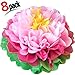 Paper Flowers Pink ! Pack of 8 Pieces Giant 15