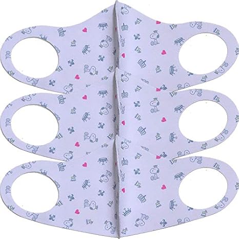 Amazon Co Jp バンタン 3枚入 大人用 キャラクターマスク ミッキー スヌーピー マスク 洗って何度も使える 大人フリー スヌーピー総柄白 服 ファッション小物
