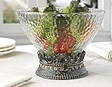 Elegant Home Centerpiece Serving Hammered Glass