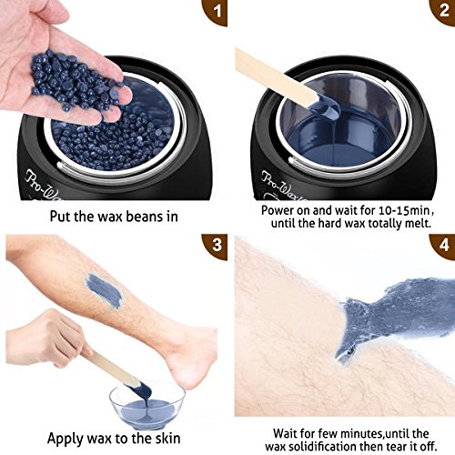 image for Wax Warmer, ESARORA Hair Removal Waxing Kit Electric Hot Wax Warmer Wi