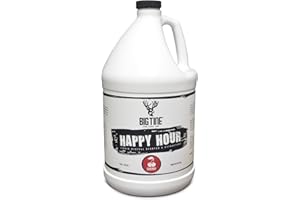 Big Tine Happy Hour, Liquid Deer Mineral Attractant, Cherry Rush Flavor, 1 Gallon Container, Powerful and Long Lasting, Concentrated Scent and Flavor