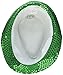 Sequins LED Light up Fedora Hat - Kelly Green