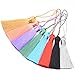 Makhry 8pcs 16cm/6.28 inches Cute Chunky Tassels Soft Elegant Handmade Silky Floss Tassels with 2.75 Inch Cord Loop and Chinese Knot for Woman Earrings, Jewelry Making, Souvenir, (multi)