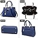 Fantastic Zone Women Handbags Fashion Handbags for Women PU Leather Shoulder Bags Messenger Tote Bags Navy Blue