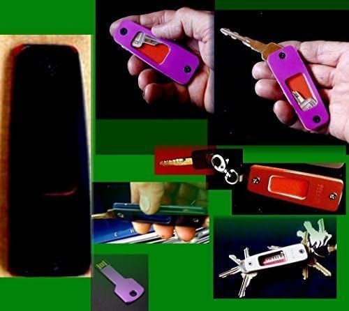 KEYSAFE II BLACK VELVET (ELEVEN COLORS) -- ORIGINAL "PILOT'S Flight Suit" SPACE-AGE Aluminum EZ-FOLD COMPACT KEY CASE ORGANIZER -- USB FLASH CARDS, FOB'S -- USA