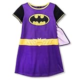 DC Comics Yankee Toy Box Batgirl Girls Nightgown Dorm with Cape (6-6X  Costume Cape Purple)
