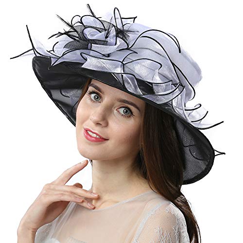 Women's Organza Dress Kentucky Derby Day Church Wedding Tea Party Hat