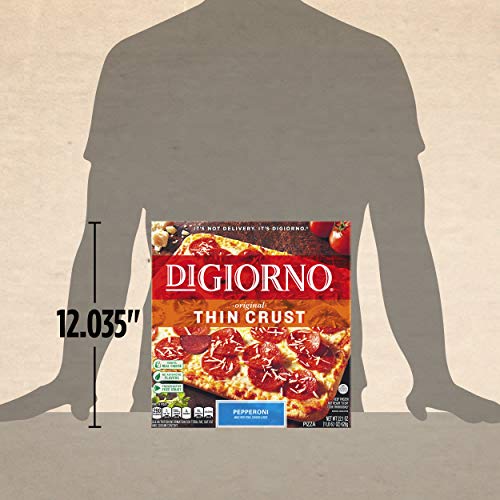 DIGIORNO Original Thin Crust Pepperoni Frozen Pizza, 22.1 oz. | Made with Mozzarella Cheese - Thumbnail 6