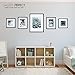 Gallery Perfect 5 Piece Black Wood Photo Frame Gallery Wall Kit with Decorative Art Prints & Hanging Template