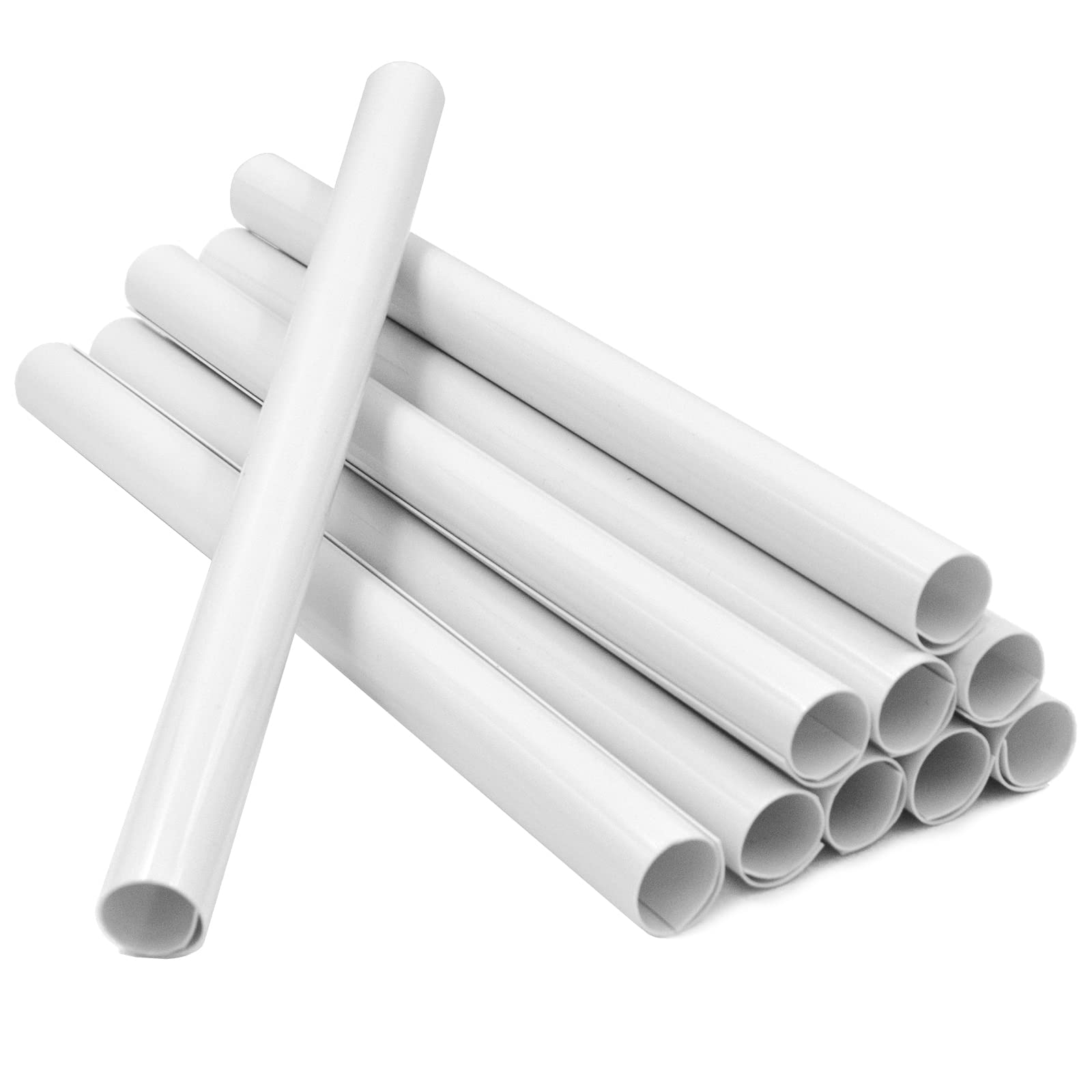 Apragaz 200mm x 15mm White Radiator Pipe Covers - Pipe Covers (10 Pack)