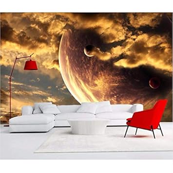 Hyf Wallpaper Golden Yellow Aesthetic Atmosphere Starry Clouds