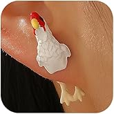 Chicken Stud Earrings for Women,Simulation Fun Hen Earrings Personalized Animal Holiday Jewelry