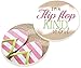 Flip Flop Kind of Girl Pink Flips 2.75 x 2.75 Absorbent Ceramic Car Coasters Pack of 2