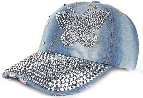 Coolzdt Multiple Cute ANIMALS Bling Rhinestone Adjustable Strapback Hats Baseball Cap Denim (19 Style)