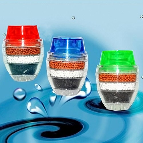 Kitchen Water Purifier,ASDOMO Coconut Carbon Water Filter Faucet Tap Purifier Home Random Color 1PCS