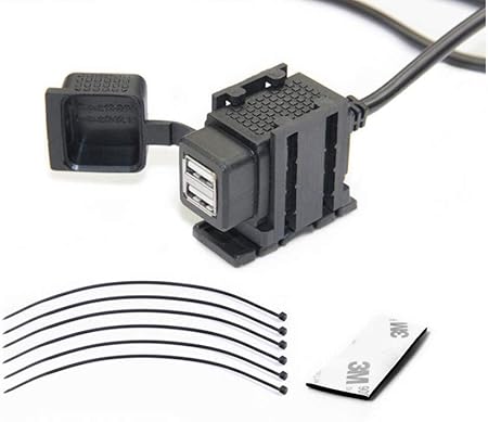 Amazon Sheawa バイク Usb電源 充電器 3 1a Usb2ポート 防水 3mテープと結束バンド付 オートバイのハンドルに取り付け可能 バイク用シガーソケット 車 バイク