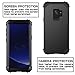 XIQI Compatible with Samsung Galaxy S9 Case Three Layer Hybrid Heavy Duty Impact Defender Bumper Anti-Scratch Case Cover for Galaxy S9 (2018),Black