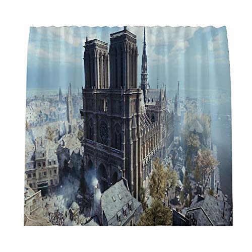 image for Kecar Shower Curtain Set with 12 Hooks, 72x72