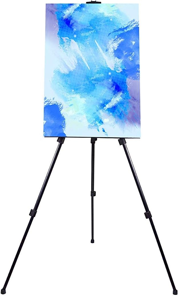2 pcs Pack of Easel Stand,for Painting and Office Display - Adjustable Height Folding Tripod up to 63 Inches Tall. (2)