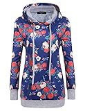 Zeagoo Women's Long Sleeve Floral Printed Pullover Hoodies Sweatshirt with Pockets