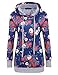 Zeagoo Women's Long Sleeve Floral Printed Pullover Hoodies Sweatshirt with Pockets