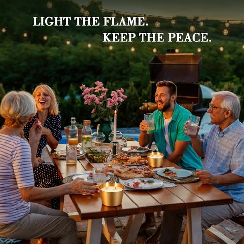 Citronella Candles Outdoor, 4 Pack Soy Wax Lemongrass Outdoor Candles, 240 Hours Burning Decorative Jar Scented Candle for Patio Garden Backyard Camping Summer,Emergency & Survival