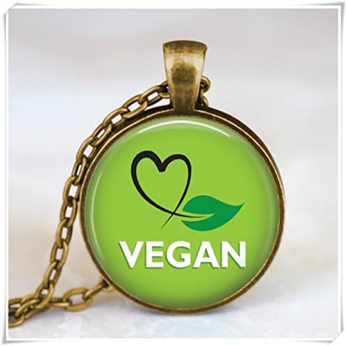 Vegan diet jewelry , vegetarian diet pendant , go organic necklace
