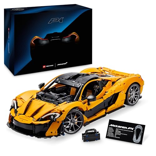 Technic McLaren P1, Set mit Supersportwagen für Erwachsene, Geschenk für Autofans, maßstabsgetreues Sammlerstück mit V8-Kolbenmotor und 7-Gang-Getriebe, Modellauto, Spielzeugauto Set 42172