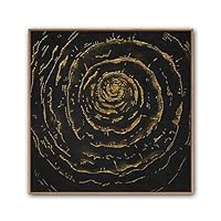 Framed Canvas Wall Art Abstract Circle Canvas Prints Home Artwork Decoration for Living Room,Bedroom - 16x16 inches