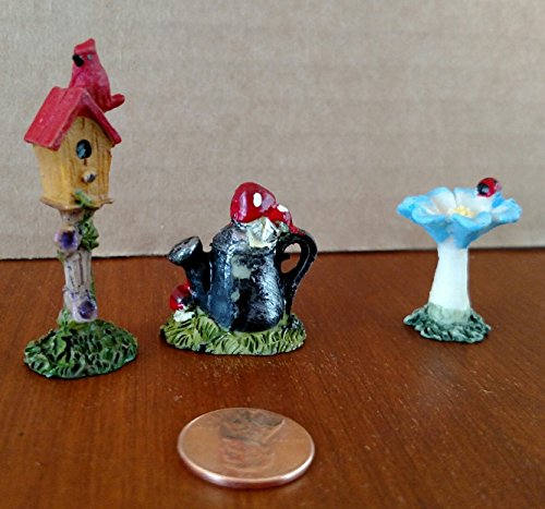 gb Miniature Fairy/Gnome Garden Accessories - Gnomes, House Bridge, 14 Pieces In All