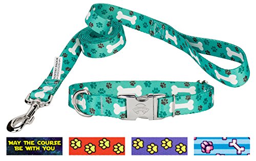 Country Brook Design Oh My Dog Premium Collar & Matching Leash - Extra Large