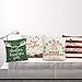 Jjyee Christmas Pillow Covers Decorative Couch Throw Pillow Covers Cotton Linen Pillow Square Cushion Cover for Sofa, Couch, Bed and Car (Christmas)