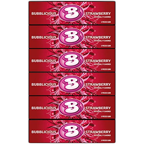 Bubblicious Strawberry Bubble Gum, 18 Pack (90Piece Total) on Galleon ...