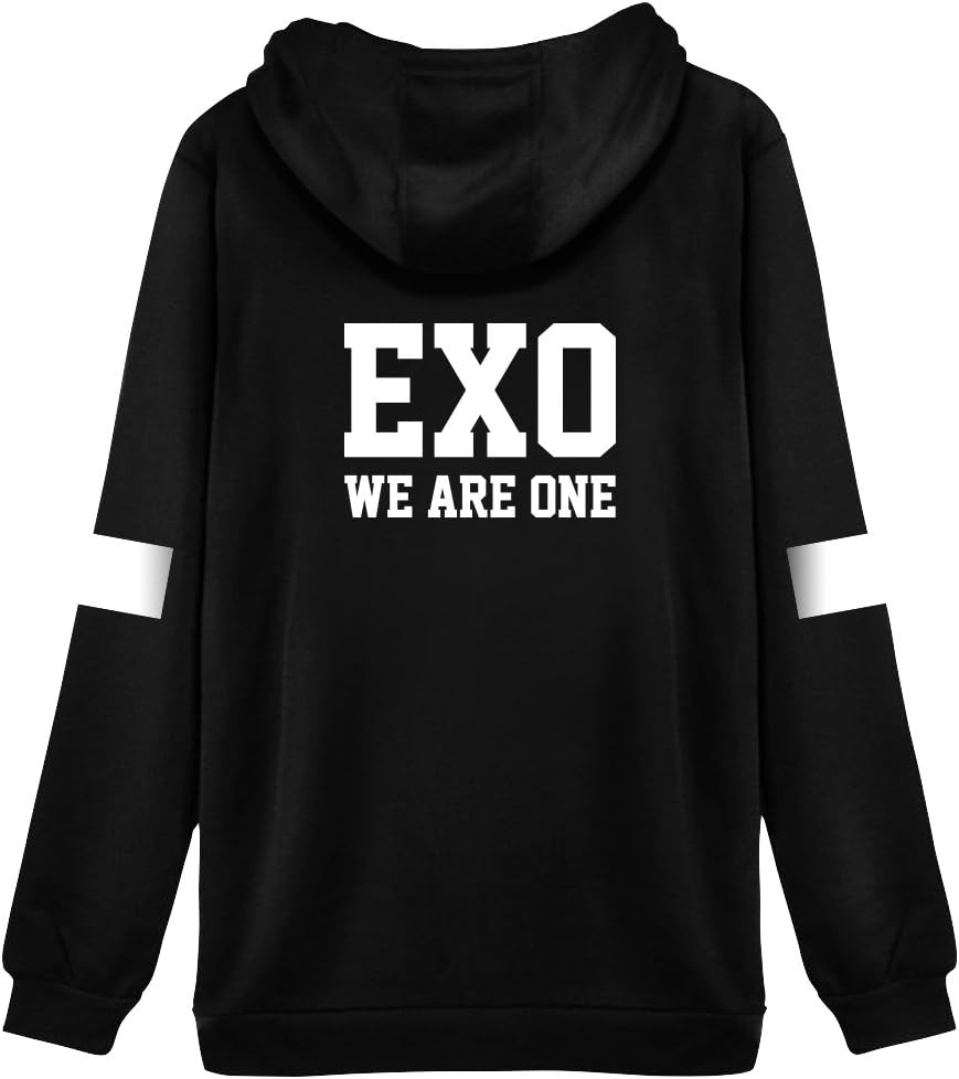 Kpop EXO Hoodie Sweater Xiumin Suho Lay Baekhyun Chanyeol Sehun Kai Jacket Pullover