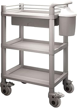 Medical Cart Tool 3 Tier Medical Utility Cart With Drawer Dirt