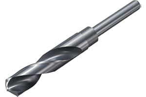 uxcell 11/16" Drill Bit 1/2" Reduced Shank M2 High-Speed Steel Nitriding Black 135° Bits for Hard Metal Stainless Steel Profe