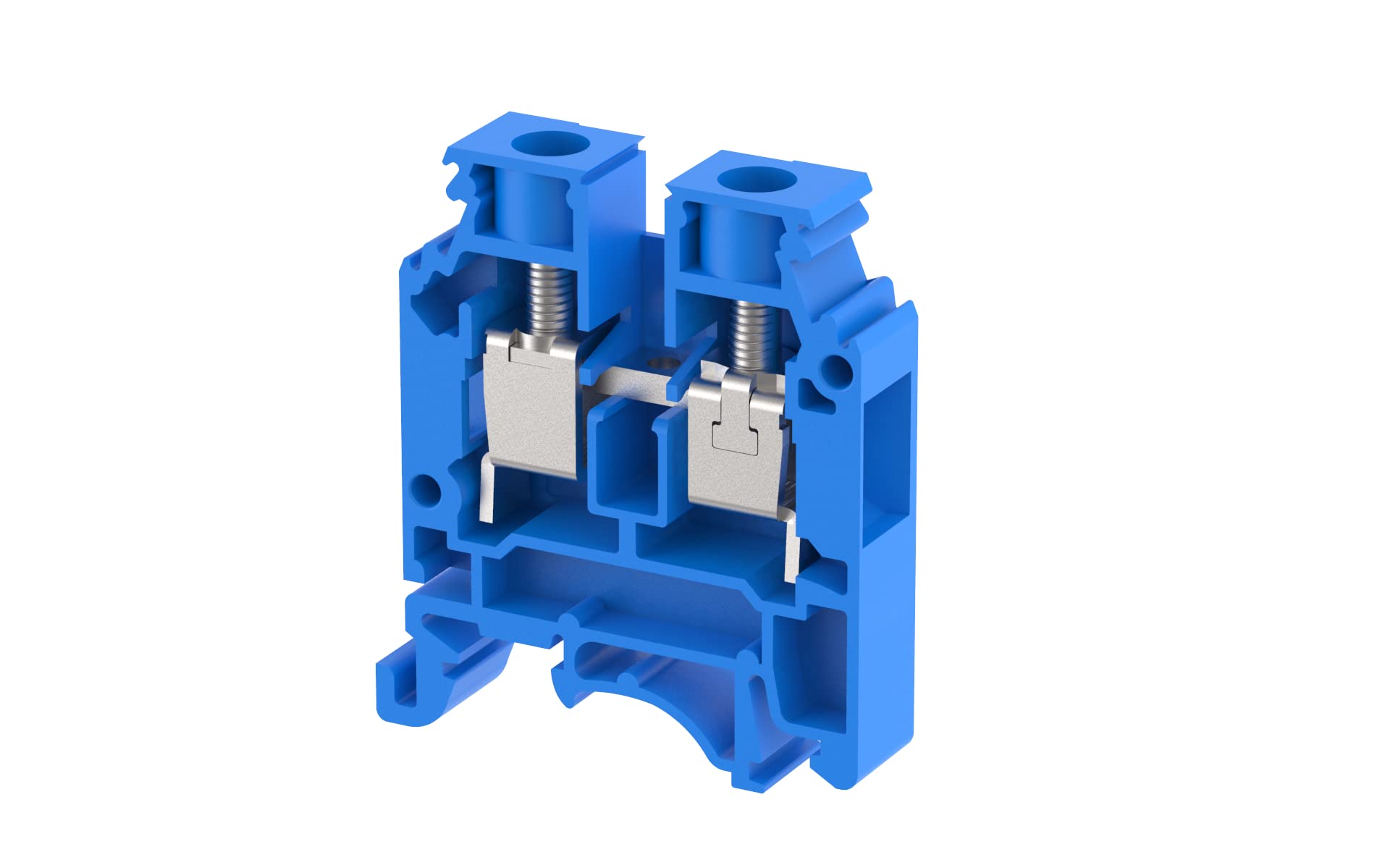 Elmex Feed Through Terminal Block 10mm Blue Pack of 100