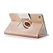 Thankscase Case for iPad Mini 4, Rotating Case Cover for Ipad Mini 4 with Wallet and Pocket with Hand Strap with Smart Cover Function for iPad Mini 4 2015 (Gold)