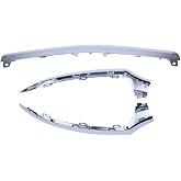 Front Left Right Center Lower Bumper Lip Trim Molding Chrome for Mercedes | for Mercedes C300 2015-2021, C350e 2016-2018, C400 2015, C63 AMG 2015-2021, C63 AMG S 2015-2023