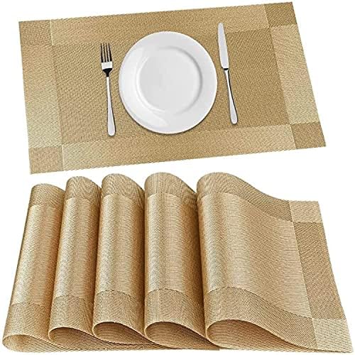 6 Pack Placemats, Place Mats for Kitchen Dining Table, HeatResistant