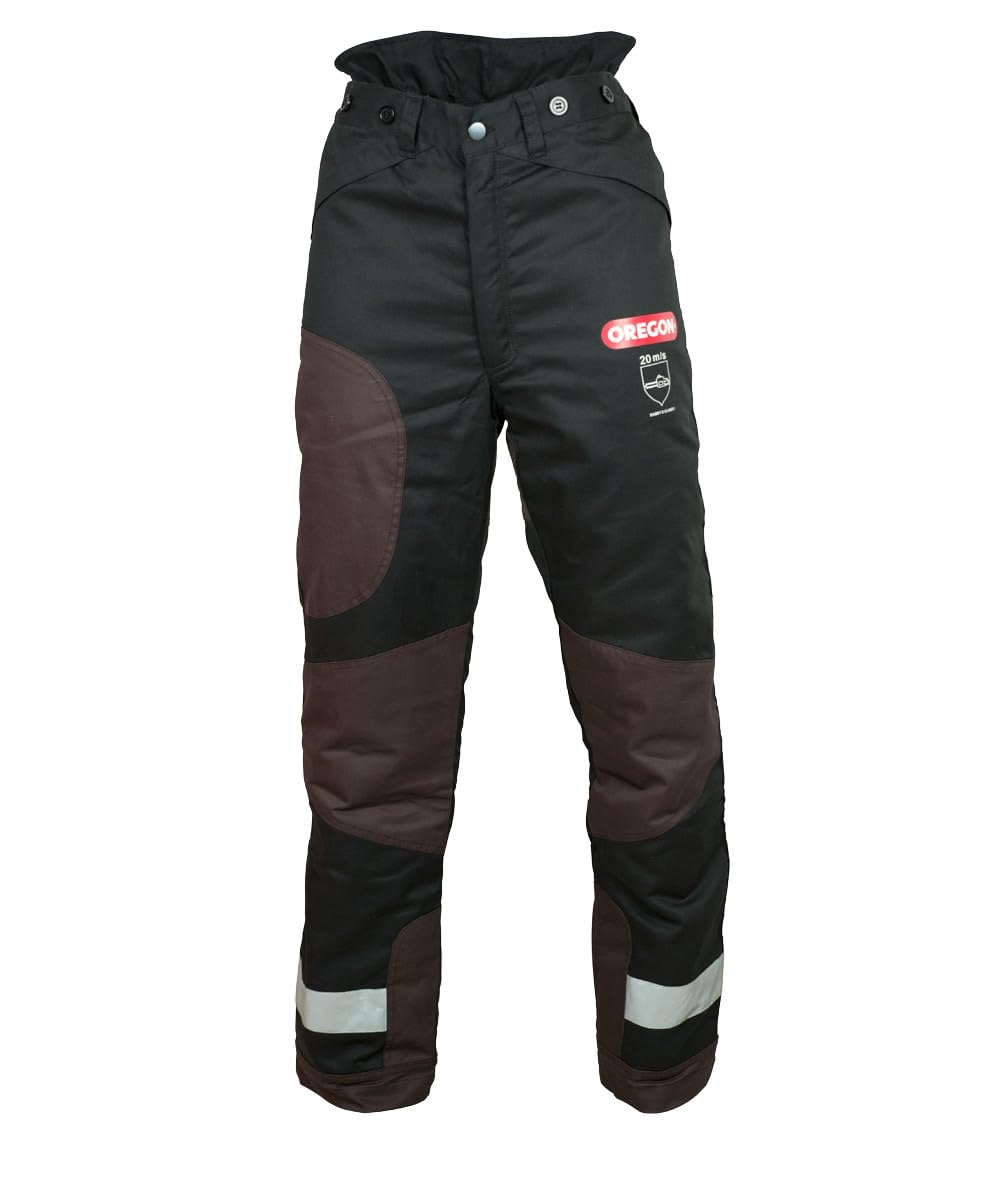 Oregon Yukon + Type A Class 1 (20 m/s) Chainsaw Protective Trousers for Sawing, Black, Size 3XL (EU 62-64)