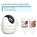 WiFi Baby Monitor, 720P Wireless Security Camera 2 Way Audio and Night Vision, Motion Tracker, Compatible with Alexa Echo Show, Indoor Surveillance Camera with Cloud Storage for Baby/Dog/Cat (White)