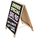 Natural Finish 16-Inch Wood A-Frame Erasable Chalkboard Menu Sign/Tabletop Board/Wedding Signage