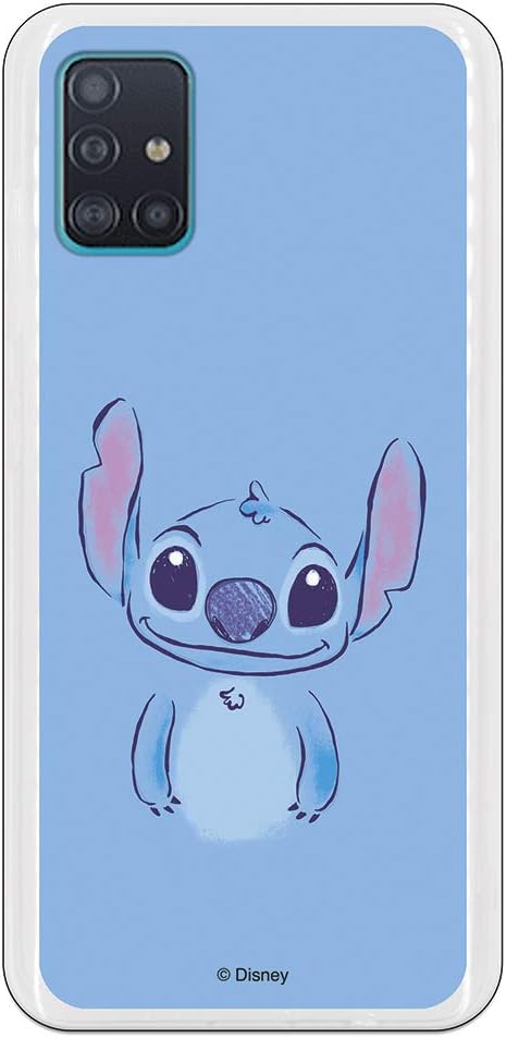 Official Lilo & Stitch Stitch Blue Case for Samsung Galaxy A51 to Protect Your Phone - Flexible Silicone Case with Official Licensed Disney