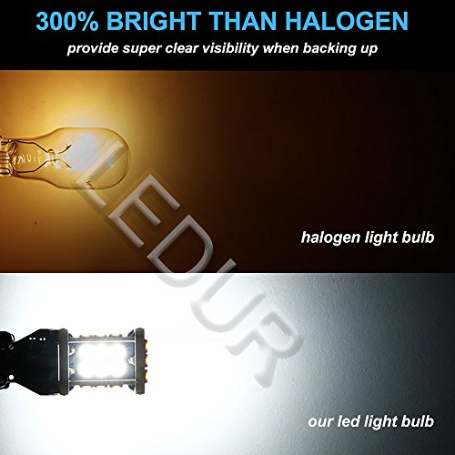 image for LEDUR 921 T15 906 LED Backup Lights Bulb W16W T16 912 Non-Polarity Can