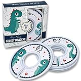 HarperLynn Baby Closet Dividers - Set of 8 Dinosaur Nursery Clothes Organizers - Size Newborn Infant to 2T. Great Gifts \ Accessories for First Time Parents of Boy or Girl. Fits 1.25 Inch Rod.