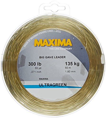 Maxima Fishing Line Big Game Leader Wheel, Ultragreen, 300-Pound/55-Yard