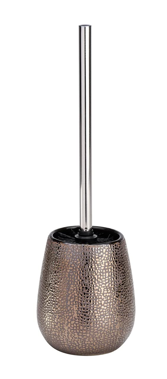 WENKO "Marrakesh Ceramic Toilet Brush and Holder, Brown